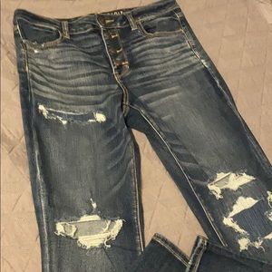 AE Distressed High Rise Jegging 14